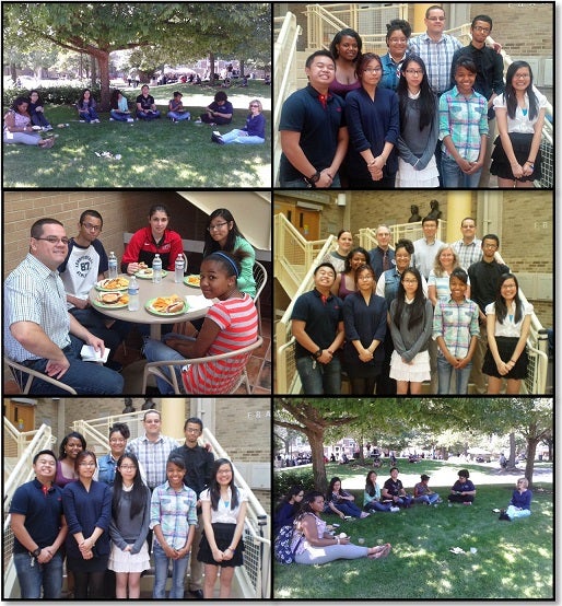 project seed participants collage of group pictures, picnic, and lunch