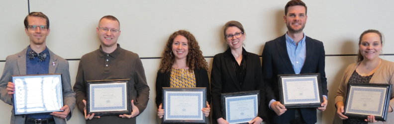 Selection of student winners of 2018 Graduate Awards