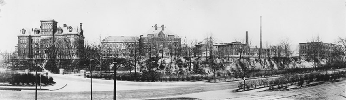 a view of the Case Western Reserve University campus taken in 1910