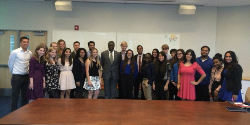 GELS members after meeting Dr. Denis Mukwege, Recipient of Inamori Ethics Prize 2014