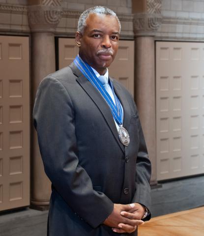 Levar Burton with medal