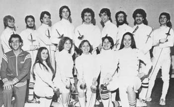 Marc E. Kivel, first row, first on left, with the 1979/80 CWRU men's and women's fencing teams.