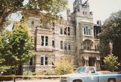 Adelbert Main after fire