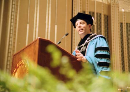 Edward M. Hundert at his inauguration, 1/30/2003