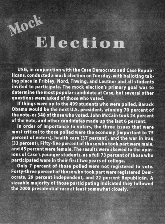 Mock Election article