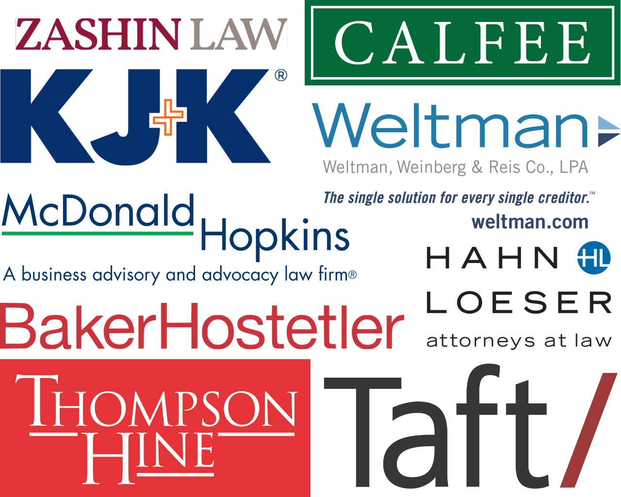 Logos of sponsor law firms