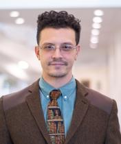 Andrew Mancuso in the library atrium