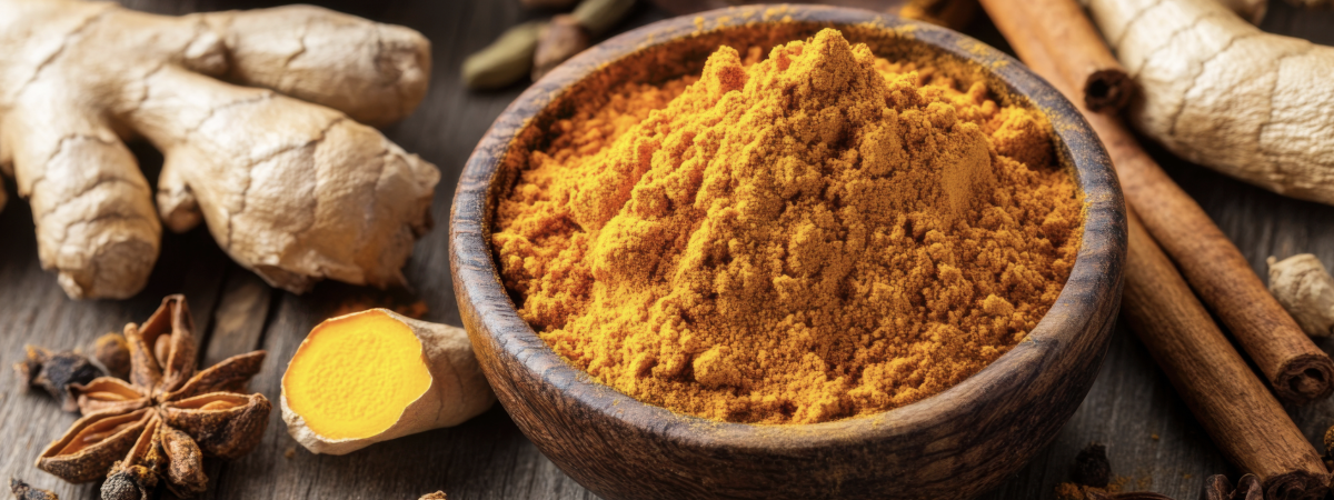 ginger, tumeric, and other spices