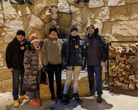 4 MPH students and MPH Faculty Member at Toboggan Chutes