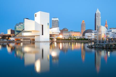 Image of cleveland skyline on water