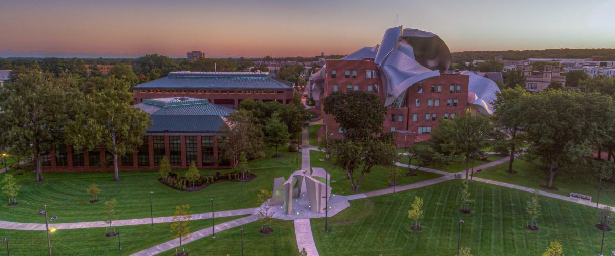 Law school at dusk