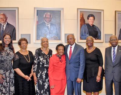 Sara Harper in red dress