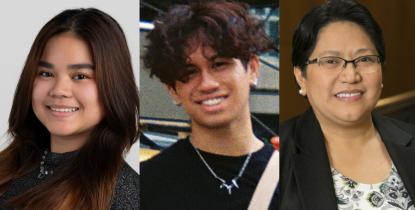 Compilation photo of Renee Gale Lapurga, Benjamin Garcia and Anna C. Samia.