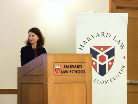Sharona speaking at Harvard