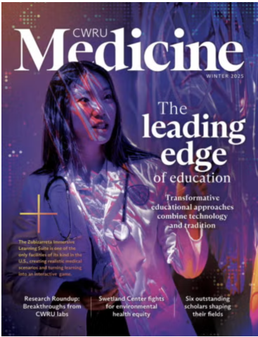 magazine cover for CWRU Medicine with illustration of woman
