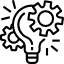lightbulb with gears illustration