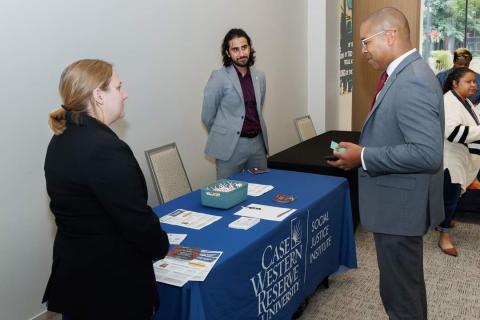 Alireza Nourani-Dargiri and Allison George representing SJI at City Club