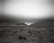 Black and white photograph of U.S. prison