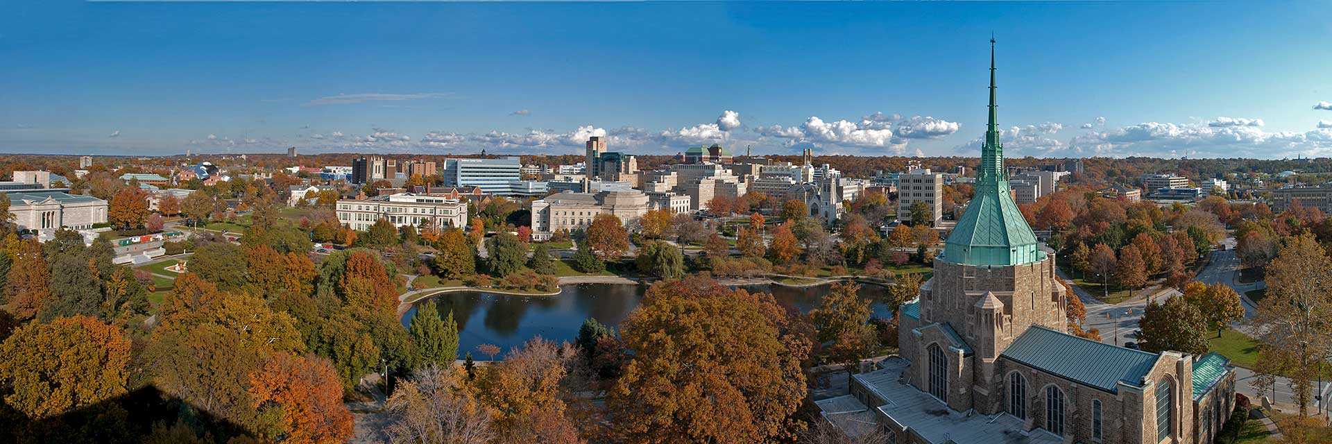 Aerial shot of Case Western Reserve University