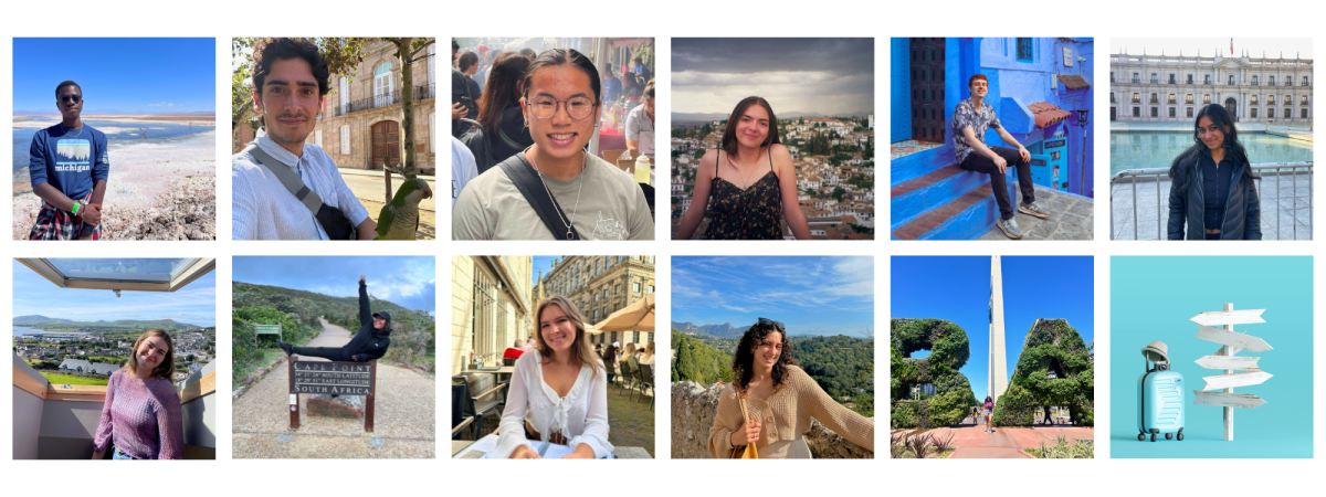 Grid photo of spring 2024 study abroad ambassadors
