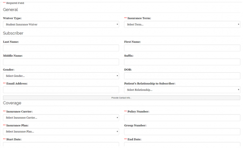 MyHealthConnect waiver information form