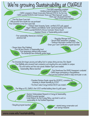 Leafy vine with list of items below on blue background