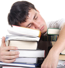 Teenager sleeping