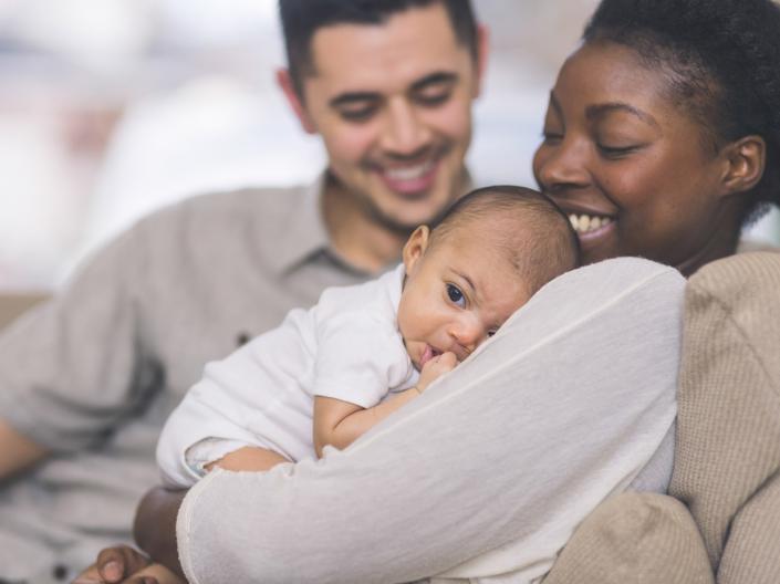 Couple with a baby