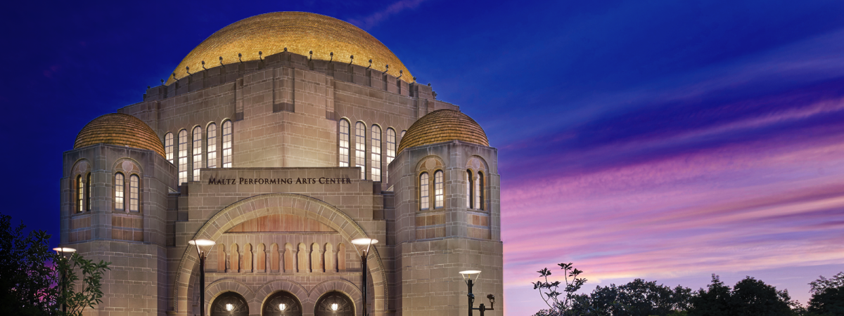 Maltz Center with sunset