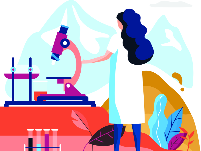 woman in lab setting