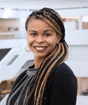 Woman smiling in HEC