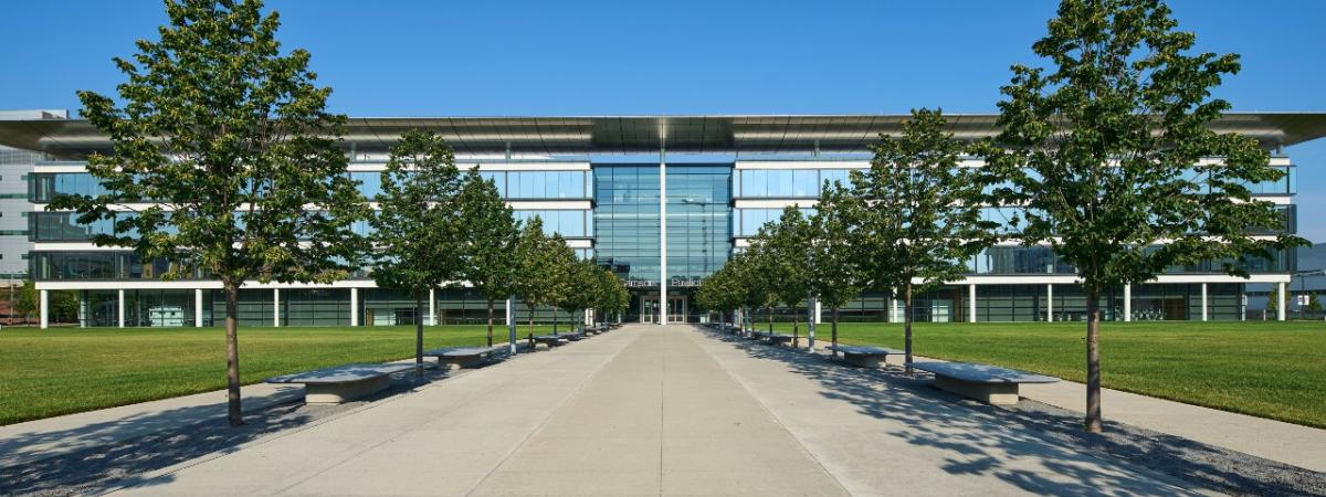 The front of the Health Education Campus building.