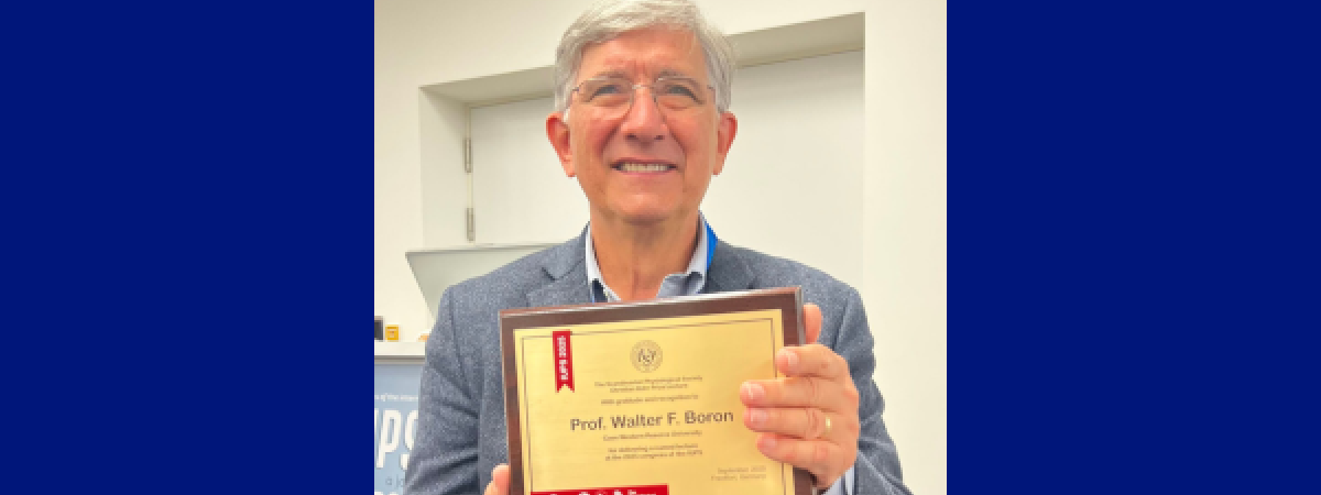 Walter Boron with award