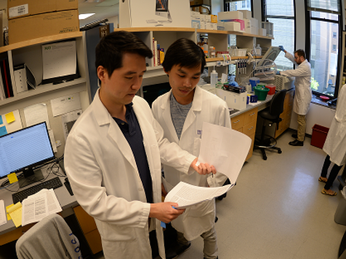 students in lab setting