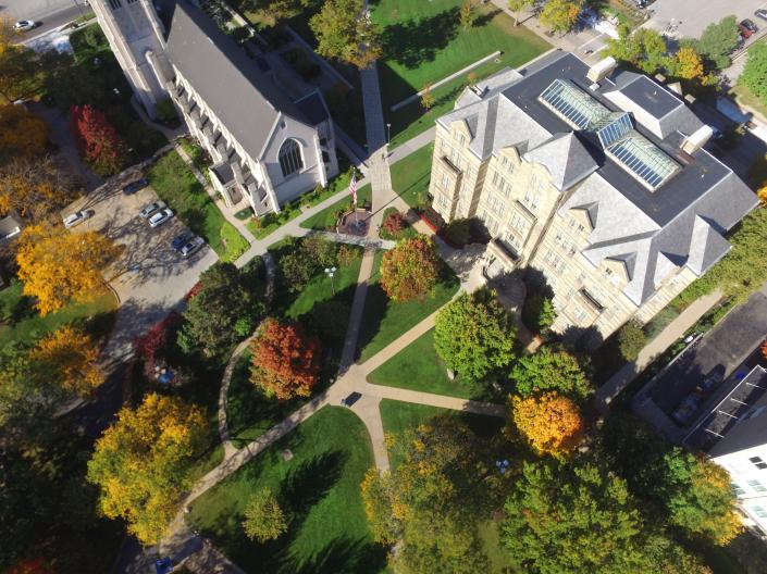 aerial view of campus