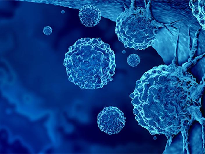graphic image of cancer cells