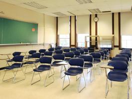 Bingham 304 Classroom, empty room for TEC display