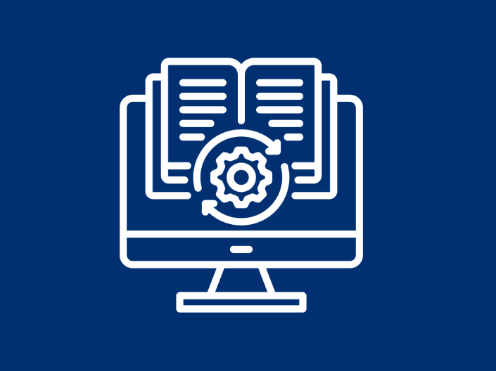 Online learning icon.