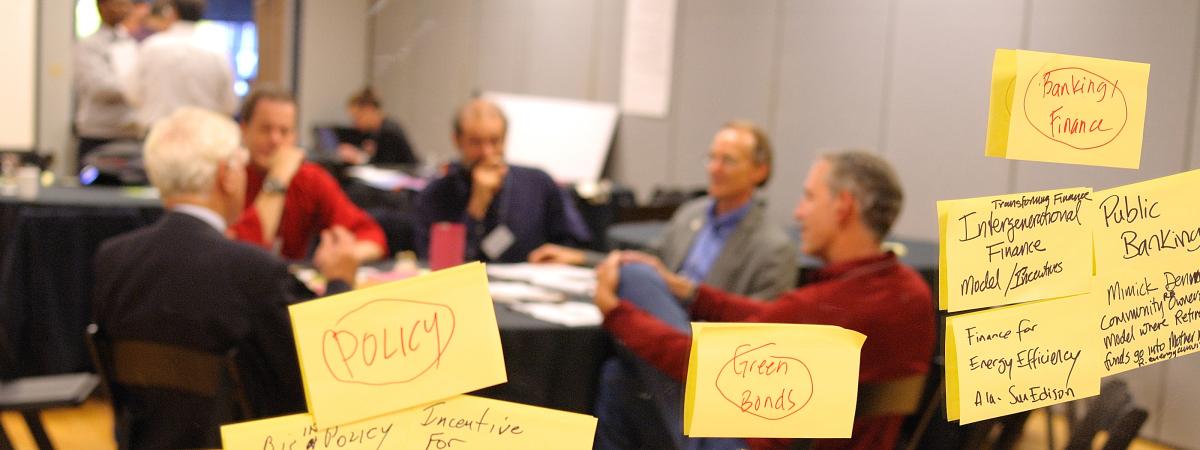 Image of sticky notes on glass